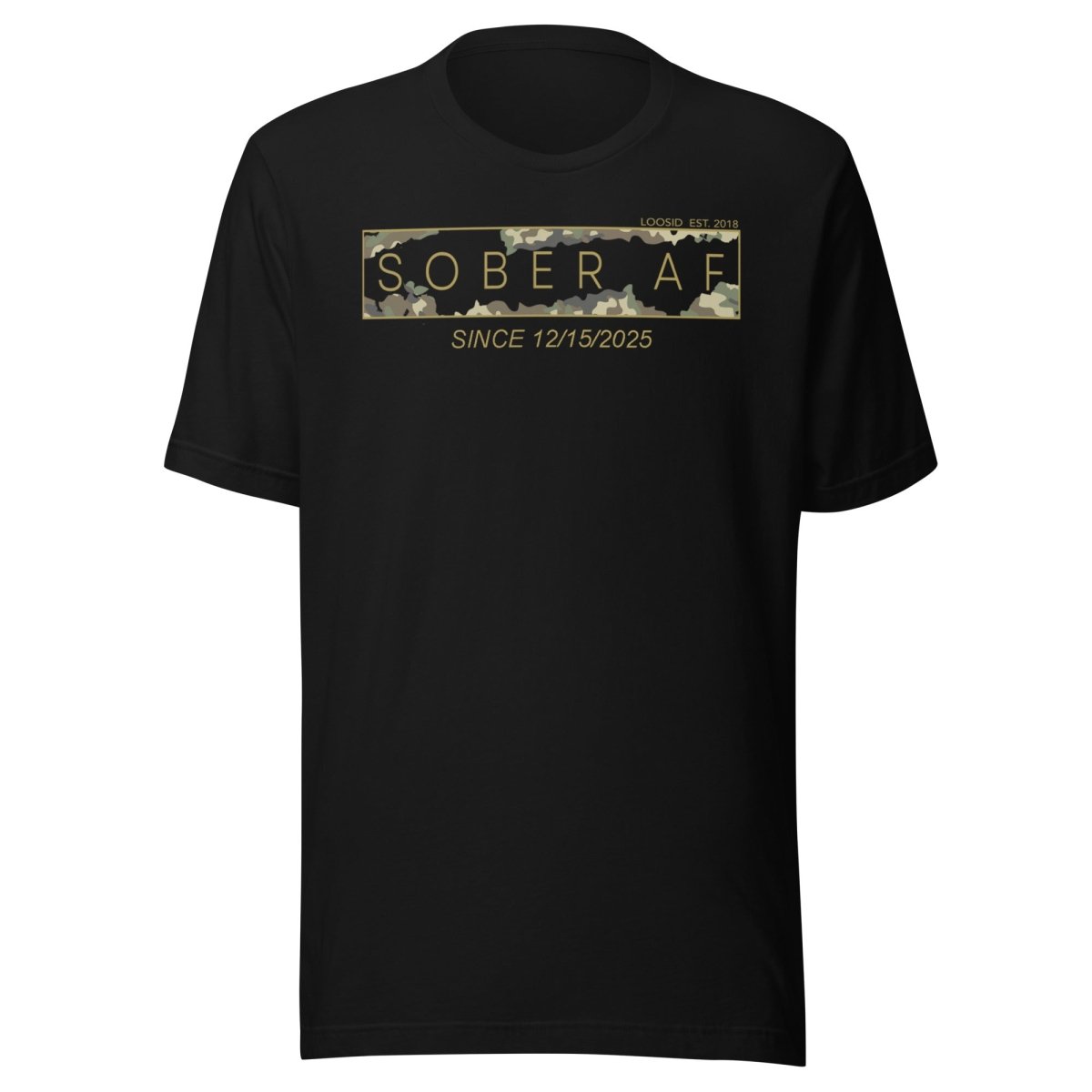 Sober AF Sober T Shirt close-up view (view 2)