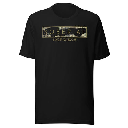 Sober AF Sober T Shirt close-up view (view 2)