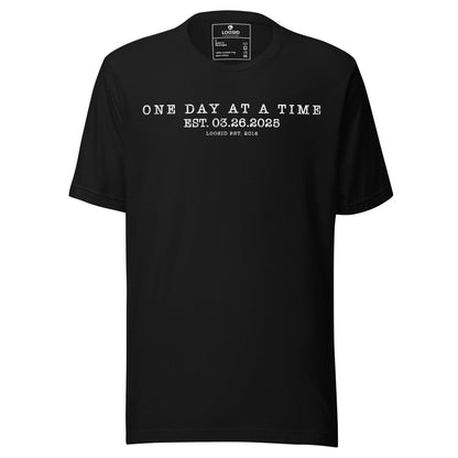 One Day at A Time Sober T Shirt back view (view 17)