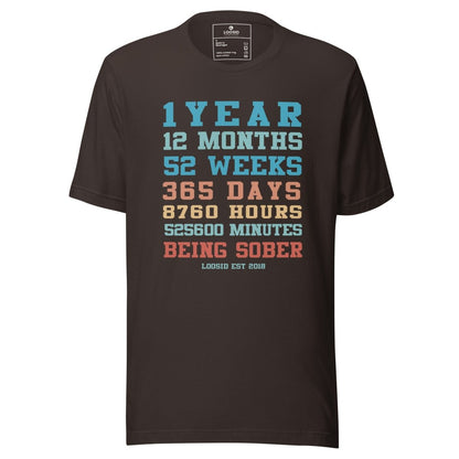 Sober Time Sober T Shirt back view (view 7)