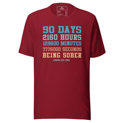 90 Days Sober Sober T Shirt lifestyle view (view 5)