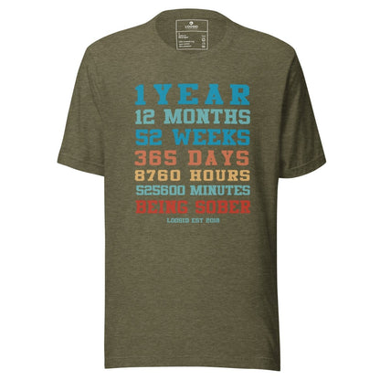 Sober Time Sober T Shirt flat lay styled image (view 13)