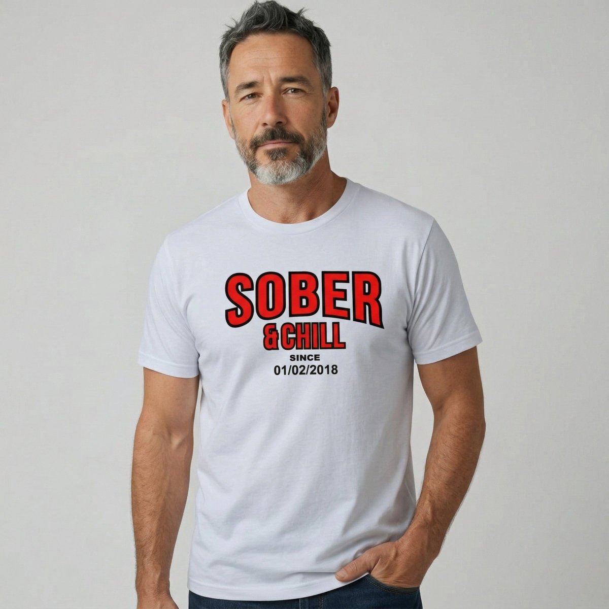 Sober and Chill Sober T Shirt flat lay styled image (view 13)