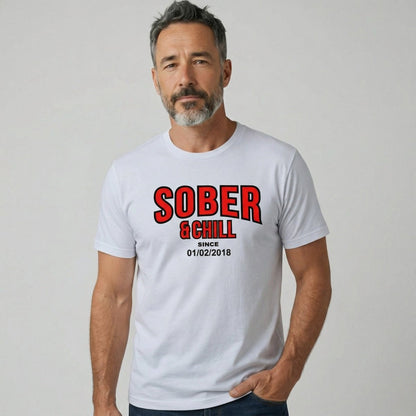 Sober and Chill Sober T Shirt flat lay styled image (view 13)