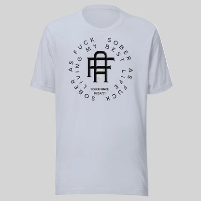Living My Best Life Sober T Shirt lifestyle view (view 15)