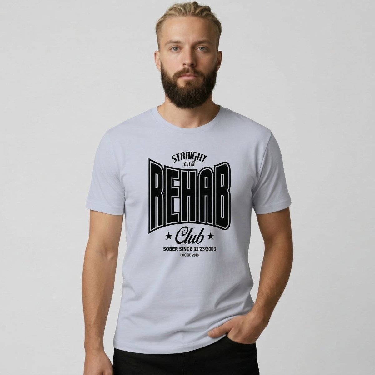 Rehab Sober T Shirt close-up view (view 22)
