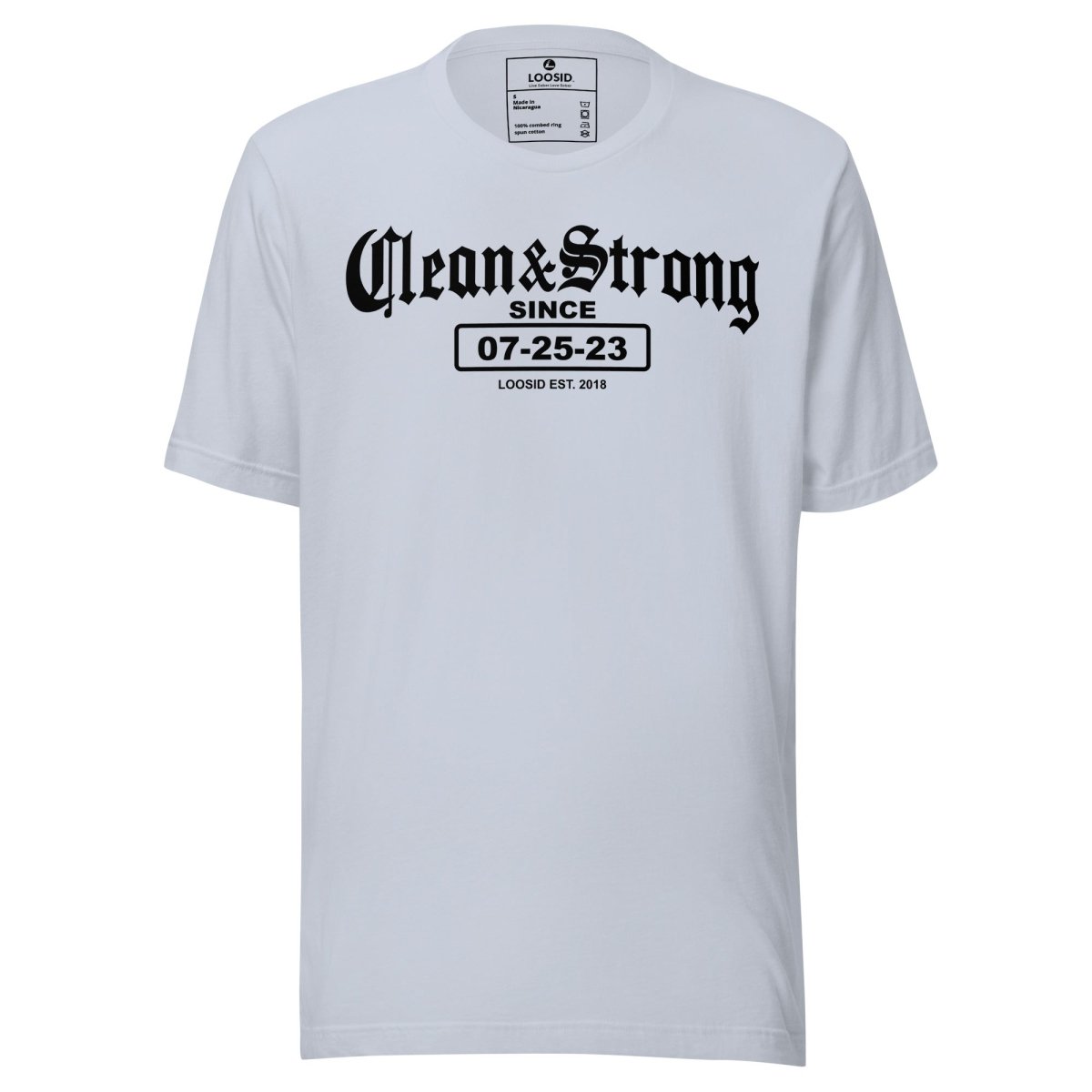 Recovery Date Men's Sobriety Sober T Shirt flat lay styled image (view 23)