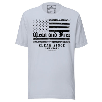 Clean and Free Sober T Shirt flat lay styled image (view 23)