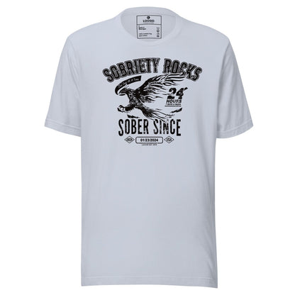 Sober Since Sober T Shirt back view (view 17)