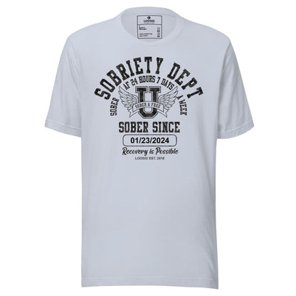 Sobriety Dept Sober T Shirt featuring the design (view 21)