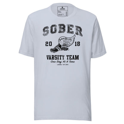 Sober Varsity Team Sober T Shirt featuring the design (view 11)