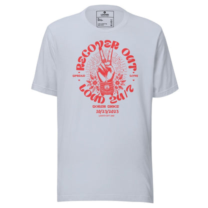 Recover Out Loud Sober T Shirt graphic detail (view 14)