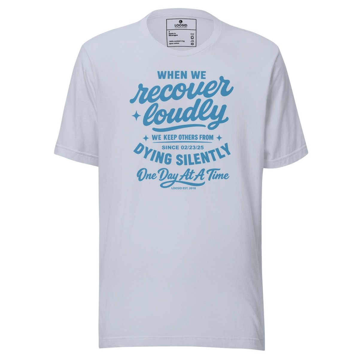 When we recover loudly men Sober T Shirt product photo (view 20)