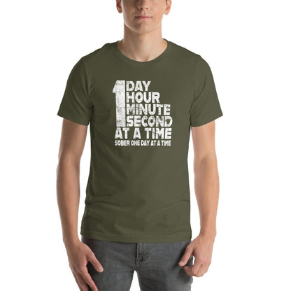 1 Day. 1 Hour. 1 Minute. 1 Second. Sober T Shirt featuring the design (view 11)