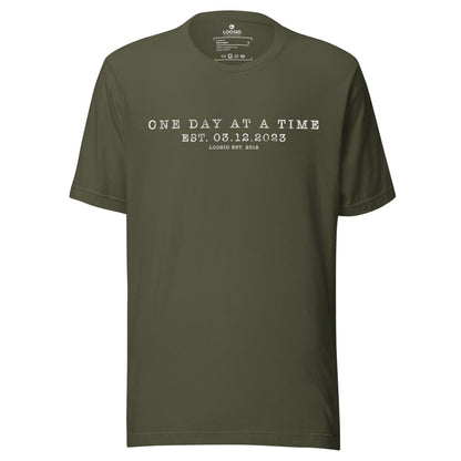 One Day At a Time Sober T Shirt featuring the design (view 11)