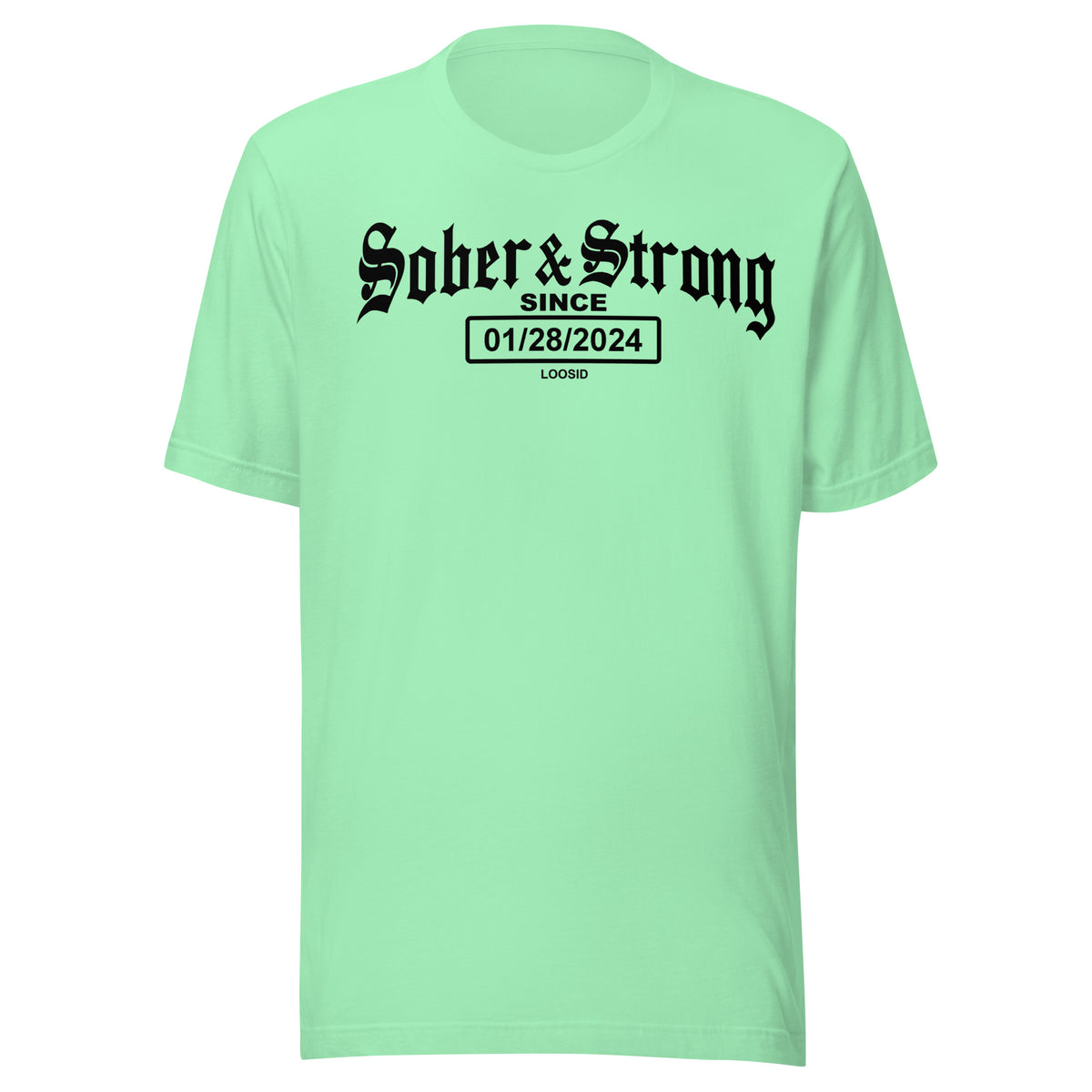 Unique Sober T Shirt designed as a recovery milestone gift