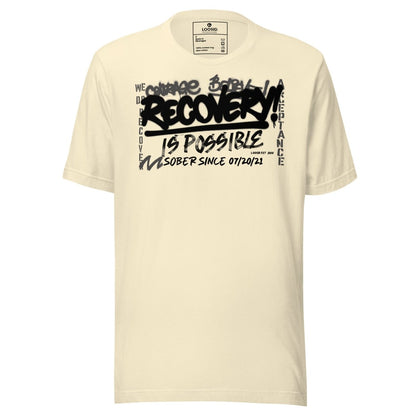 Recovery Is Possible Sober T Shirt flat lay styled image (view 13)