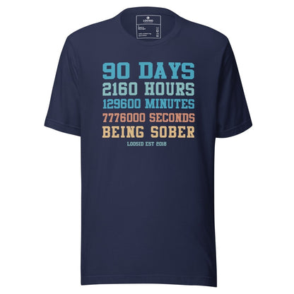 90 Days Sober Sober T Shirt graphic detail (view 4)