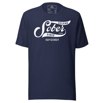Sober Since Sober T Shirt side view (view 6)