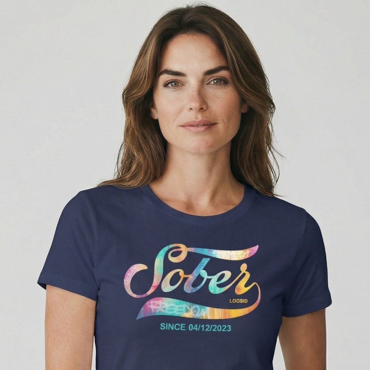 Recovery Sober Since Sober Sober T Shirt side view (view 6)