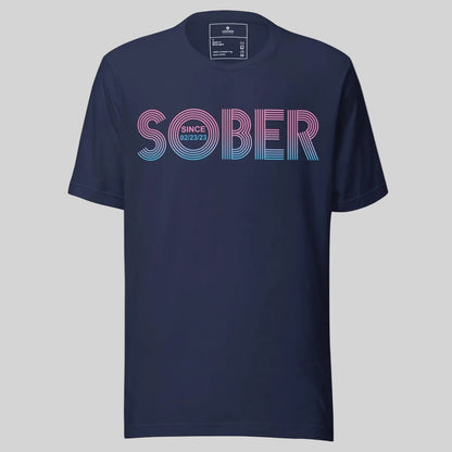 Retro Sober Since Sober T Shirt packaging detail (view 8)