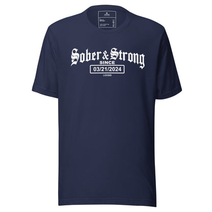 Old School Sober & Strong Sober T Shirt fit detail (view 9)
