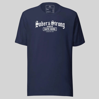 Old School Sober & Strong Sober T Shirt product photo (view 10)