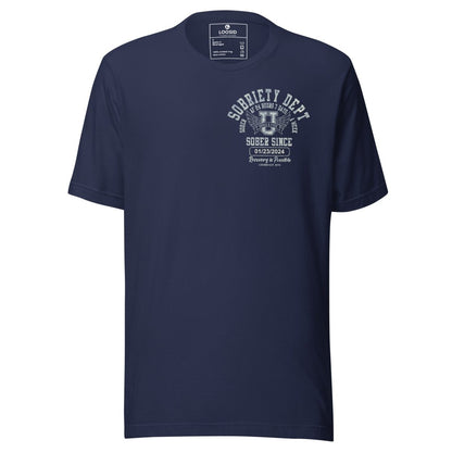 Sobriety Dept 24 7 Sober T Shirt back view (view 7)