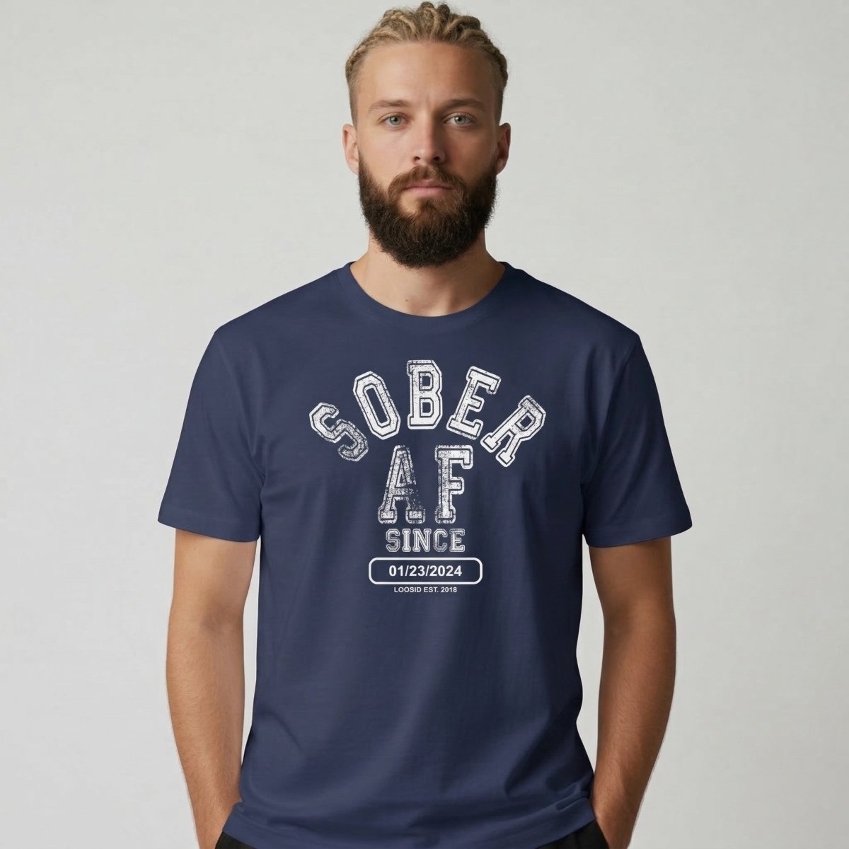 Sober AF Since Sober T Shirt featuring the design (view 11)