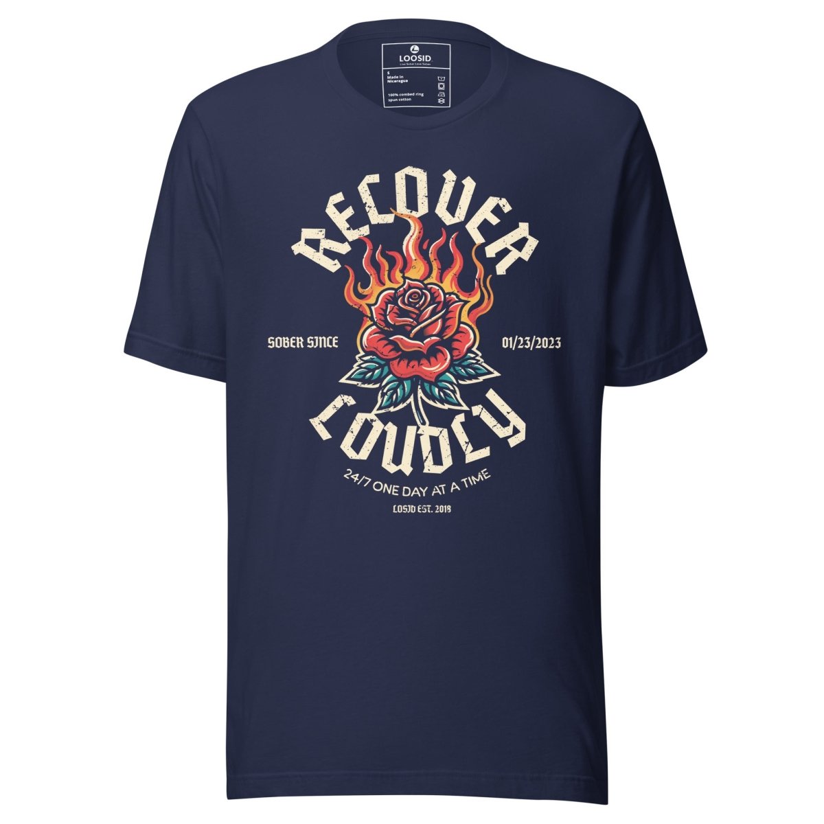 Recover Loudly Sober T Shirt side view (view 6)