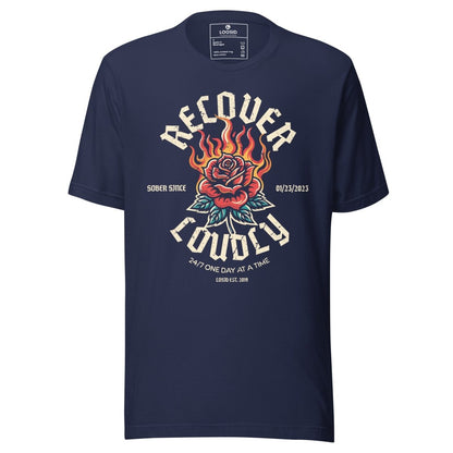 Recover Loudly Sober T Shirt side view (view 6)