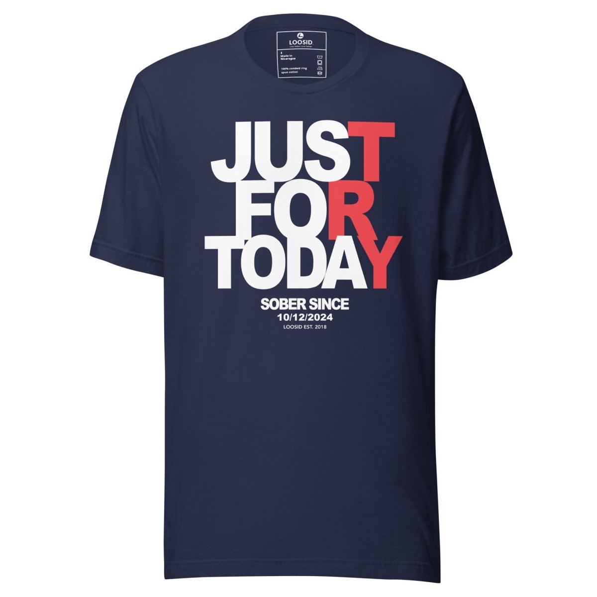 Just Try For Today Sober T Shirt side view (view 6)