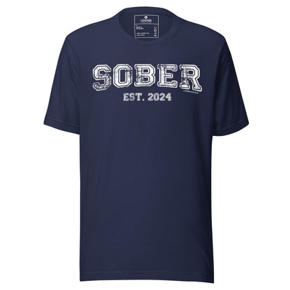 Sober Est. Year w Personalized Sobriety Year Sober T Shirt product photo (view 20)