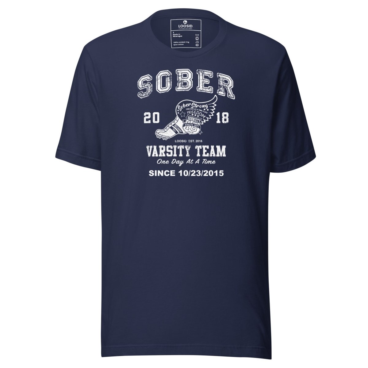 Sober Varsity Sober T Shirt lifestyle view (view 5)