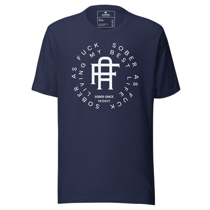 Living My Best Life Sober T Shirt packaging detail (view 8)