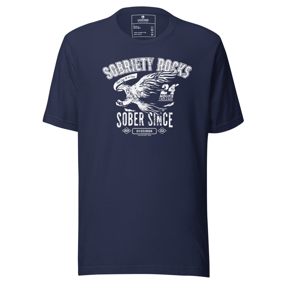 Sober Since Sober T Shirt featuring the design (view 11)