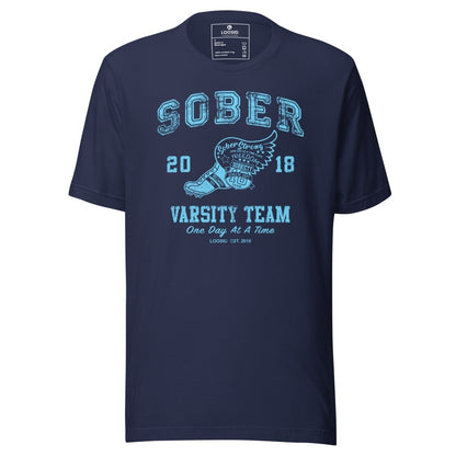 Sober Varsity Team Sober T Shirt lifestyle view (view 5)