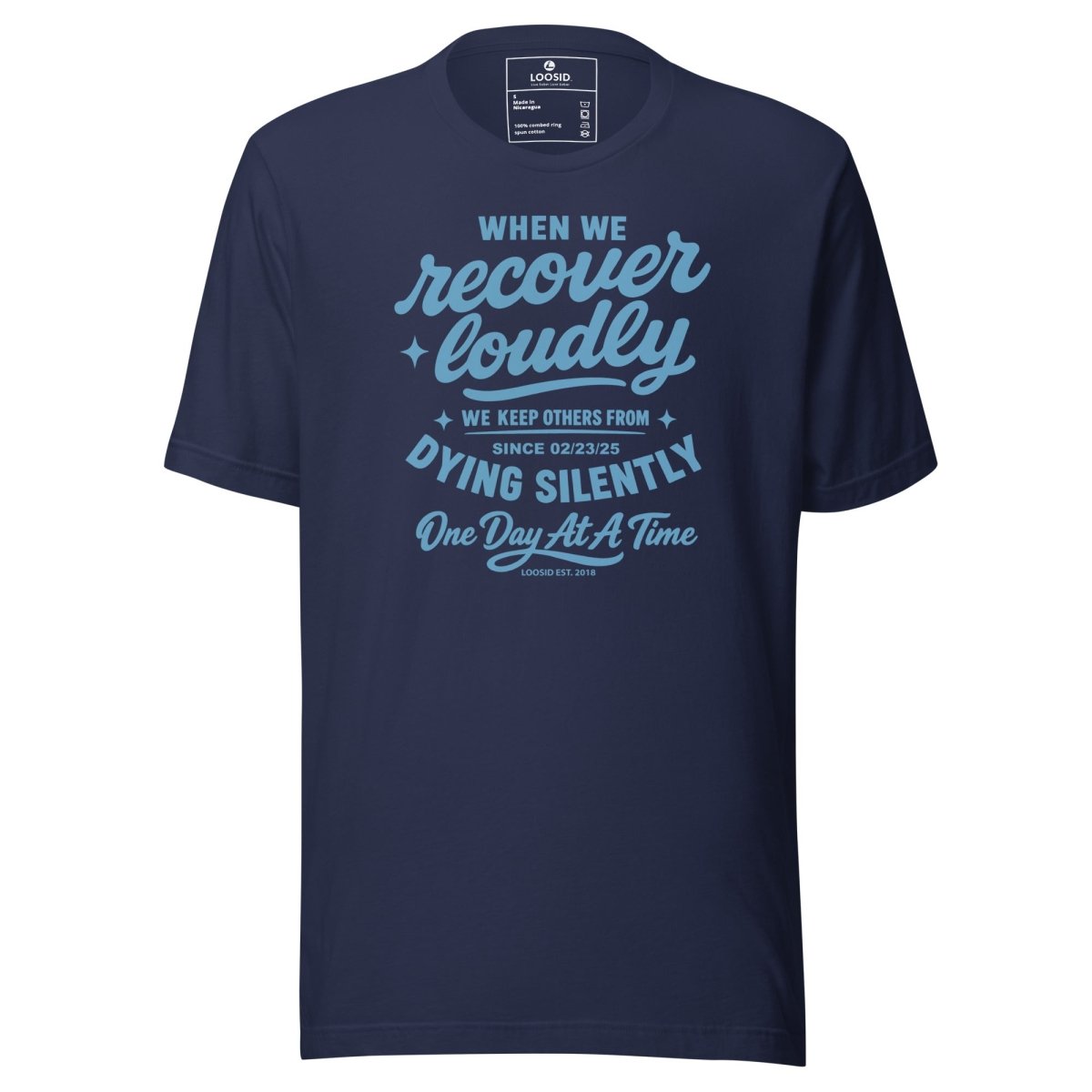 When we recover loudly women Sober T Shirt flat lay styled image (view 23)