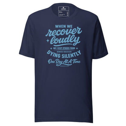 When we recover loudly women Sober T Shirt flat lay styled image (view 23)