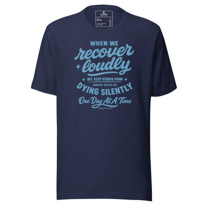 When we recover loudly men Sober T Shirt flat lay styled image (view 23)