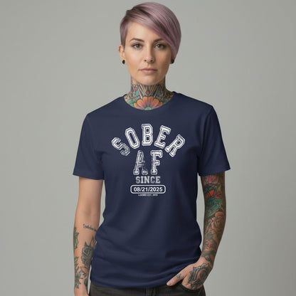 Sober AF Sober T Shirt graphic detail (view 4)