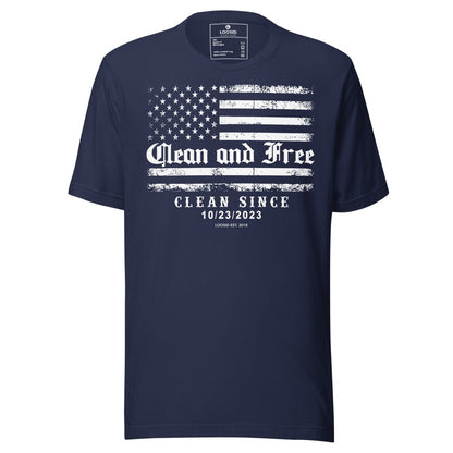 Clean and Free Sober T Shirt lifestyle view (view 5)