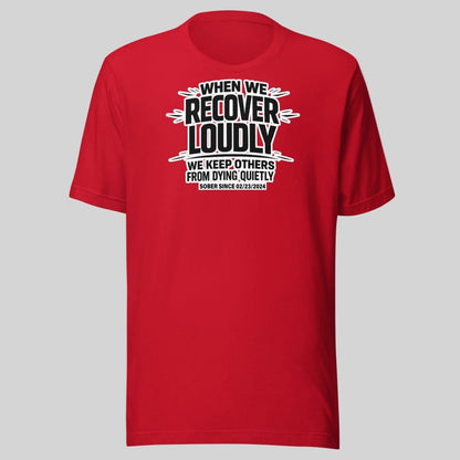 Recover Loudly Sober T Shirt packaging detail (view 8)
