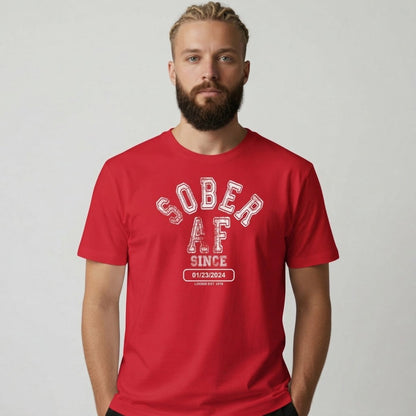 Sober AF Since Sober T Shirt graphic detail (view 14)