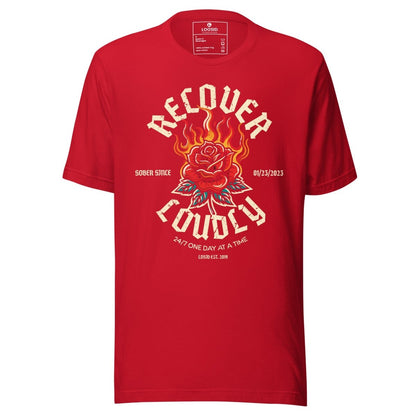 Recover Loudly Sober T Shirt product photo (view 10)