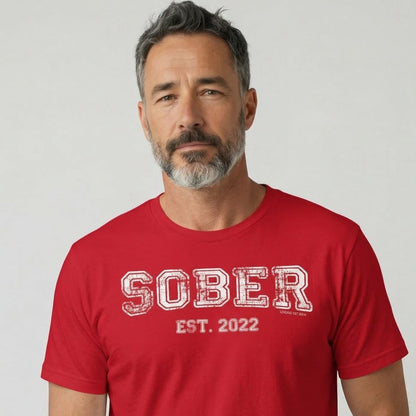 Sober Est. Year w Personalized Sobriety Year Sober T Shirt graphic detail (view 24)