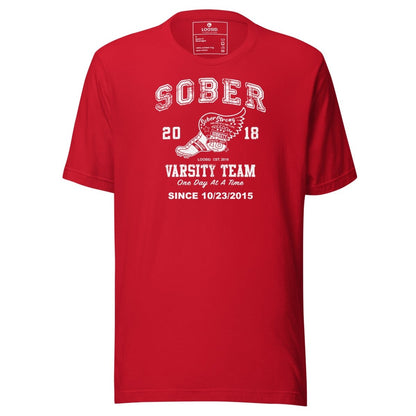 Sober Varsity Sober T Shirt graphic detail (view 14)