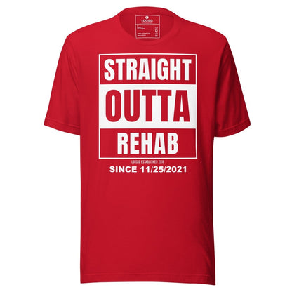 Straight Outta Rehab Sober T Shirt graphic detail (view 14)