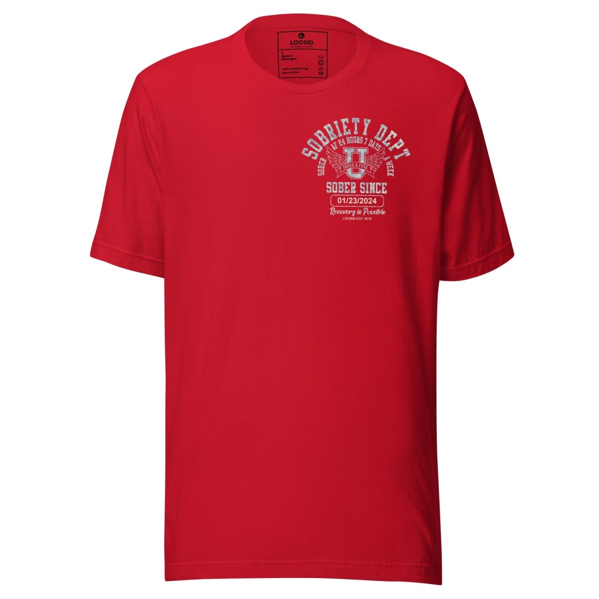 Sobriety Dept 24 7 Sober T Shirt side view (view 16)