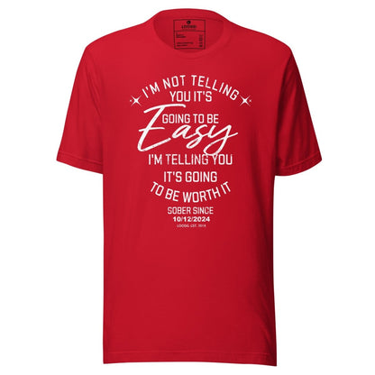 I'm Not telling Sober T Shirt side view (view 6)